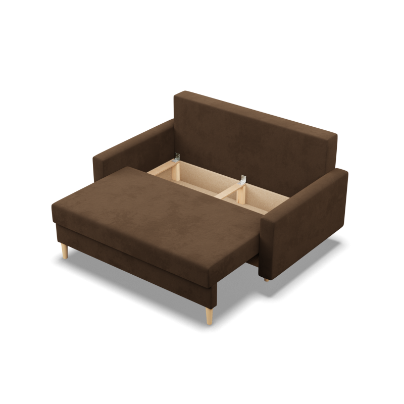 Sofa BLANK , Rodzaj tkaniny - I grupa, Wypełnienie - Piankowe, Kolor - BRĄZOWY Sofa BLANK , Rodzaj tkaniny - I grupa, Wypełnienie - Piankowe, Kolor - BRĄZOWY