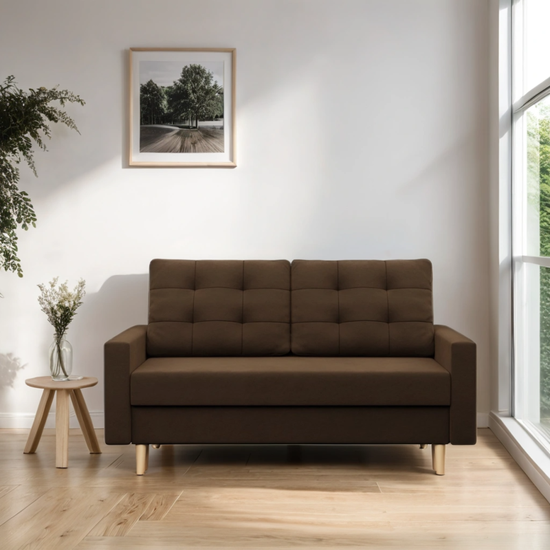 Sofa BLANK , Rodzaj tkaniny - I grupa, Wypełnienie - Piankowe, Kolor - BRĄZOWY Sofa BLANK , Rodzaj tkaniny - I grupa, Wypełnienie - Piankowe, Kolor - BRĄZOWY