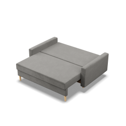 Sofa BLANK , Rodzaj tkaniny - II grupa, Wypełnienie - Sprężynowe, Kolor - JASNY SZARY Sofa BLANK , Rodzaj tkaniny - II grupa, Wypełnienie - Sprężynowe, Kolor - JASNY SZARY