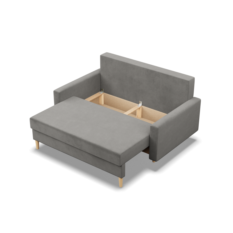 Sofa BLANK , Rodzaj tkaniny - II grupa, Wypełnienie - Sprężynowe, Kolor - JASNY SZARY Sofa BLANK , Rodzaj tkaniny - II grupa, Wypełnienie - Sprężynowe, Kolor - JASNY SZARY