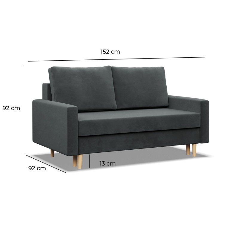 Sofa BLANK , Rodzaj tkaniny - II grupa, Wypełnienie - Sprężynowe, Kolor - ŻÓŁTY Sofa BLANK , Rodzaj tkaniny - II grupa, Wypełnienie - Sprężynowe, Kolor - ŻÓŁTY