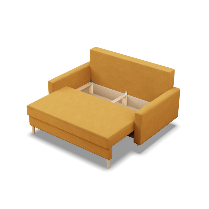 Sofa BLANK , Rodzaj tkaniny - II grupa, Wypełnienie - Sprężynowe, Kolor - ŻÓŁTY Sofa BLANK , Rodzaj tkaniny - II grupa, Wypełnienie - Sprężynowe, Kolor - ŻÓŁTY
