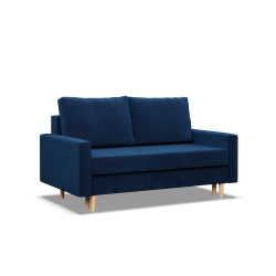 Sofa BLANK , Rodzaj tkaniny - II grupa, Wypełnienie - Sprężynowe, Kolor - GRANATOWY