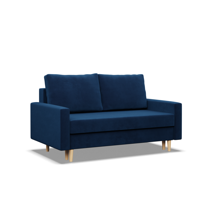 Sofa BLANK , Rodzaj tkaniny - II grupa, Wypełnienie - Sprężynowe, Kolor - GRANATOWY Sofa BLANK , Rodzaj tkaniny - II grupa, Wypełnienie - Sprężynowe, Kolor - GRANATOWY
