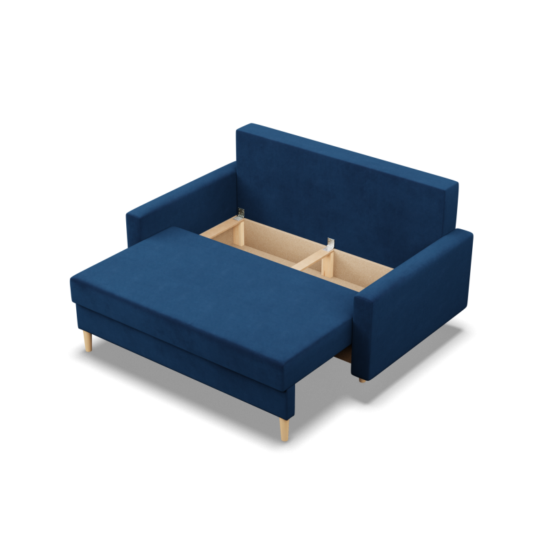 Sofa BLANK , Rodzaj tkaniny - II grupa, Wypełnienie - Sprężynowe, Kolor - GRANATOWY Sofa BLANK , Rodzaj tkaniny - II grupa, Wypełnienie - Sprężynowe, Kolor - GRANATOWY