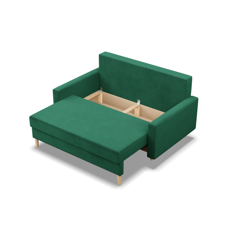 Sofa BLANK , Rodzaj tkaniny - II grupa, Wypełnienie - Sprężynowe, Kolor - BUTELKOWA ZIELEŃ Sofa BLANK , Rodzaj tkaniny - II grupa, Wypełnienie - Sprężynowe, Kolor - BUTELKOWA ZIELEŃ