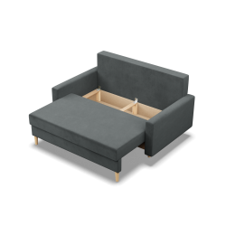 Sofa BLANK , Rodzaj tkaniny - II grupa, Wypełnienie - Sprężynowe, Kolor - CIEMNY SZARY Sofa BLANK , Rodzaj tkaniny - II grupa, Wypełnienie - Sprężynowe, Kolor - CIEMNY SZARY
