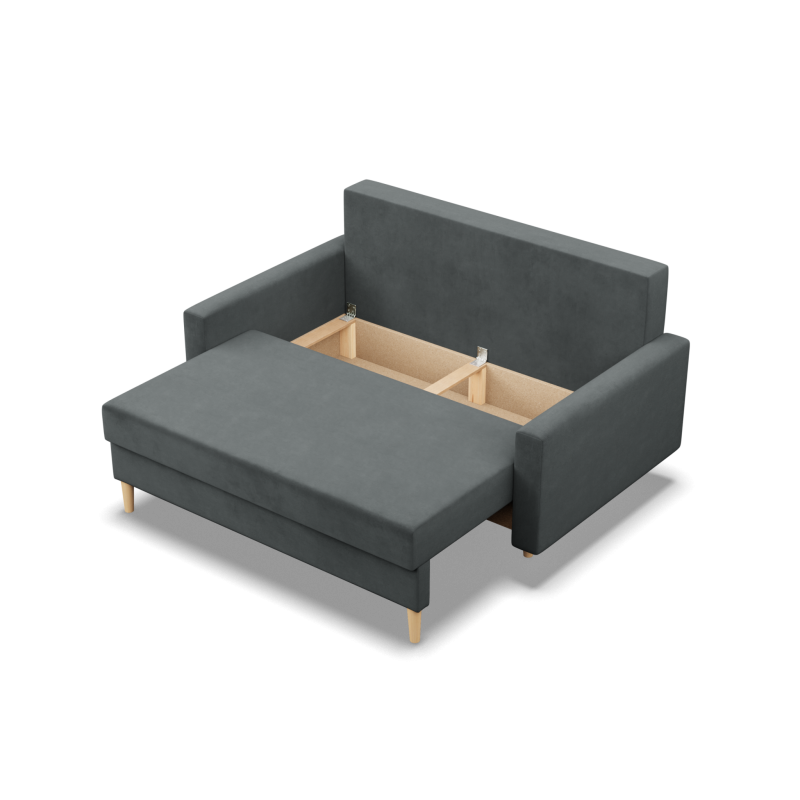 Sofa BLANK , Rodzaj tkaniny - II grupa, Wypełnienie - Sprężynowe, Kolor - CIEMNY SZARY Sofa BLANK , Rodzaj tkaniny - II grupa, Wypełnienie - Sprężynowe, Kolor - CIEMNY SZARY