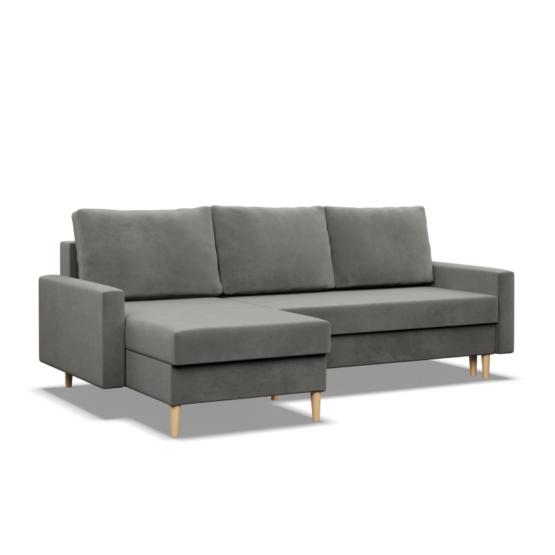 Ecksofa BLANK LL, Stoffart - Gruppe II, Füllung - Federkern, Farbe - HELLGRAU Ecksofa BLANK LL, Stoffart - Gruppe II, Füllung - Federkern, Farbe - HELLGRAU