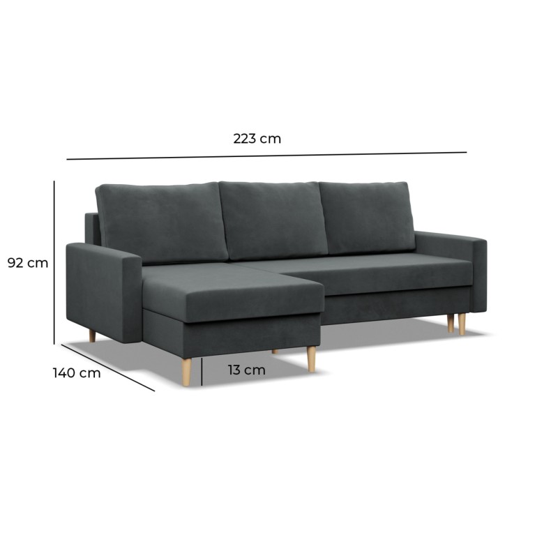 Ecksofa BLANK LL, Stoffart - Gruppe II, Füllung - Federung, Farbe - FLASCHENGRÜN Ecksofa BLANK LL, Stoffart - Gruppe II, Füllung - Federung, Farbe - FLASCHENGRÜN