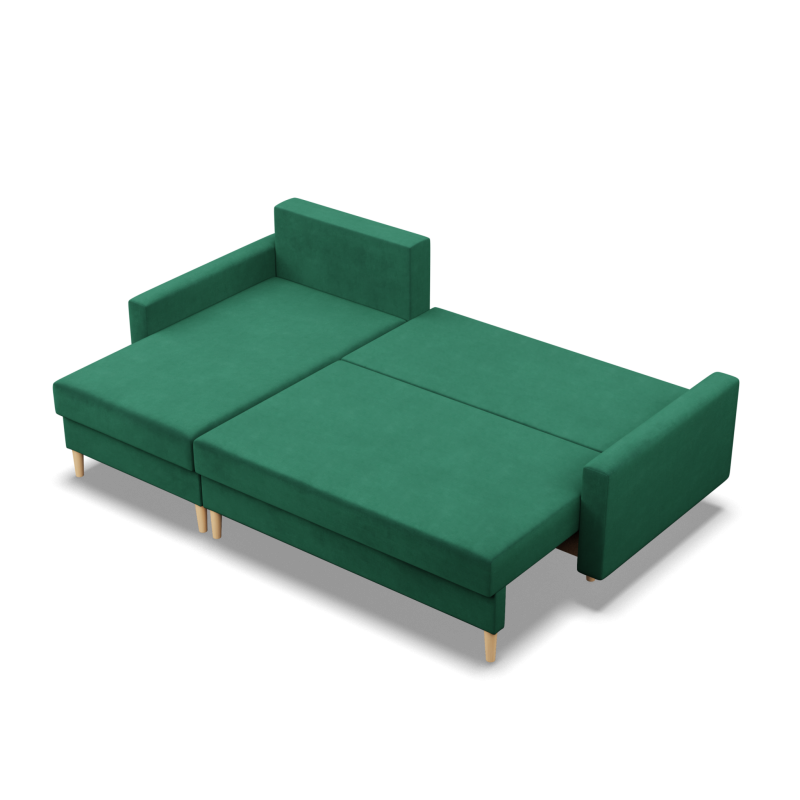 Ecksofa BLANK LL, Stoffart - Gruppe II, Füllung - Federung, Farbe - FLASCHENGRÜN Ecksofa BLANK LL, Stoffart - Gruppe II, Füllung - Federung, Farbe - FLASCHENGRÜN