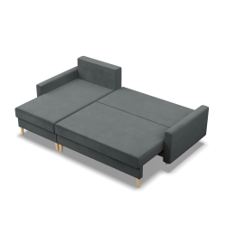 Ecksofa BLANK LL, Stoffart - Gruppe II, Füllung - Federkern, Farbe - DUNKELGRAU Ecksofa BLANK LL, Stoffart - Gruppe II, Füllung - Federkern, Farbe - DUNKELGRAU