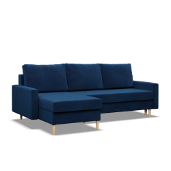 Corner sofa BLANK LL, Fabric type - Group II, Filling - Spring, Color - NAVY BLUE