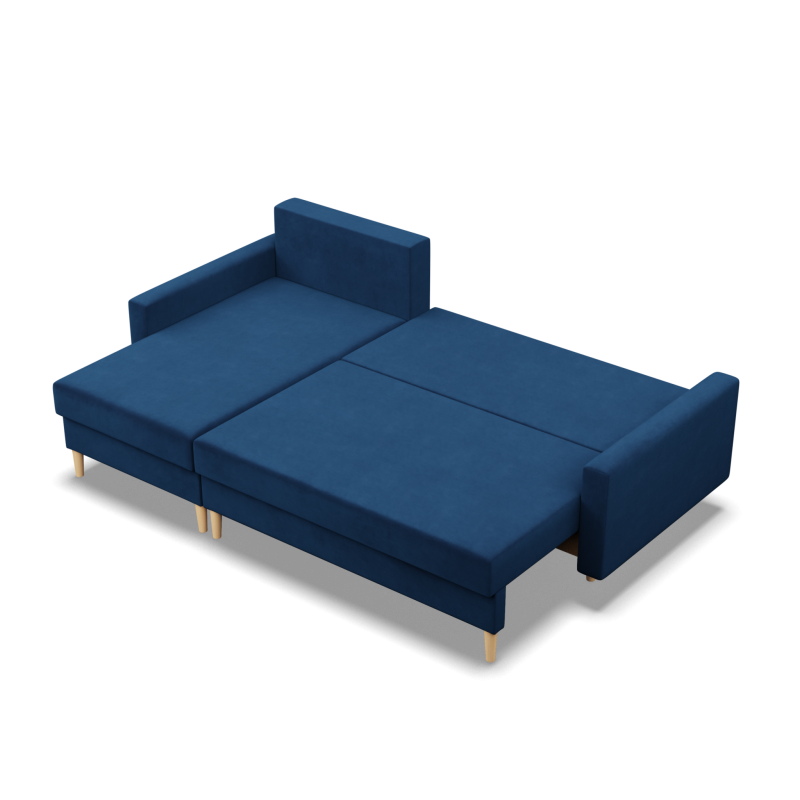 Ecksofa BLANK LL, Stoffart - Gruppe II, Füllung - Federkern, Farbe - DUNKELBLAU Ecksofa BLANK LL, Stoffart - Gruppe II, Füllung - Federkern, Farbe - DUNKELBLAU