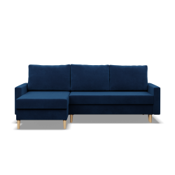 Ecksofa BLANK LL, Stoffart - Gruppe II, Füllung - Federkern, Farbe - DUNKELBLAU Ecksofa BLANK LL, Stoffart - Gruppe II, Füllung - Federkern, Farbe - DUNKELBLAU