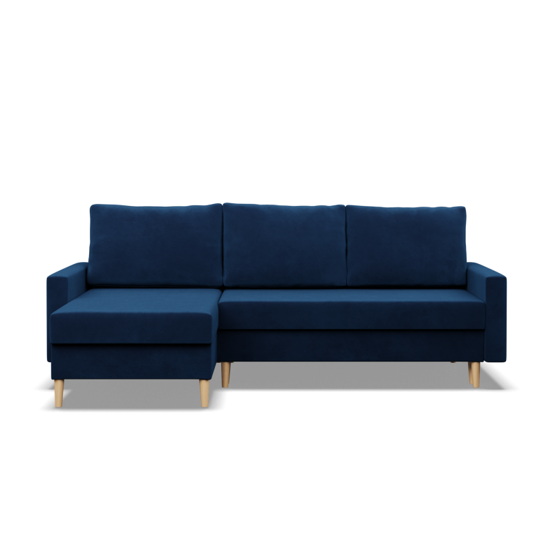 Ecksofa BLANK LL, Stoffart - Gruppe II, Füllung - Federkern, Farbe - DUNKELBLAU Ecksofa BLANK LL, Stoffart - Gruppe II, Füllung - Federkern, Farbe - DUNKELBLAU