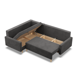 Ecksofa BLANK LO, Stoffart - I Gruppe, Füllung - Schaumstoff, Seite - LINKS, Farbe - GRAU Ecksofa BLANK LO, Stoffart - I Gruppe, Füllung - Schaumstoff, Seite - LINKS, Farbe - GRAU