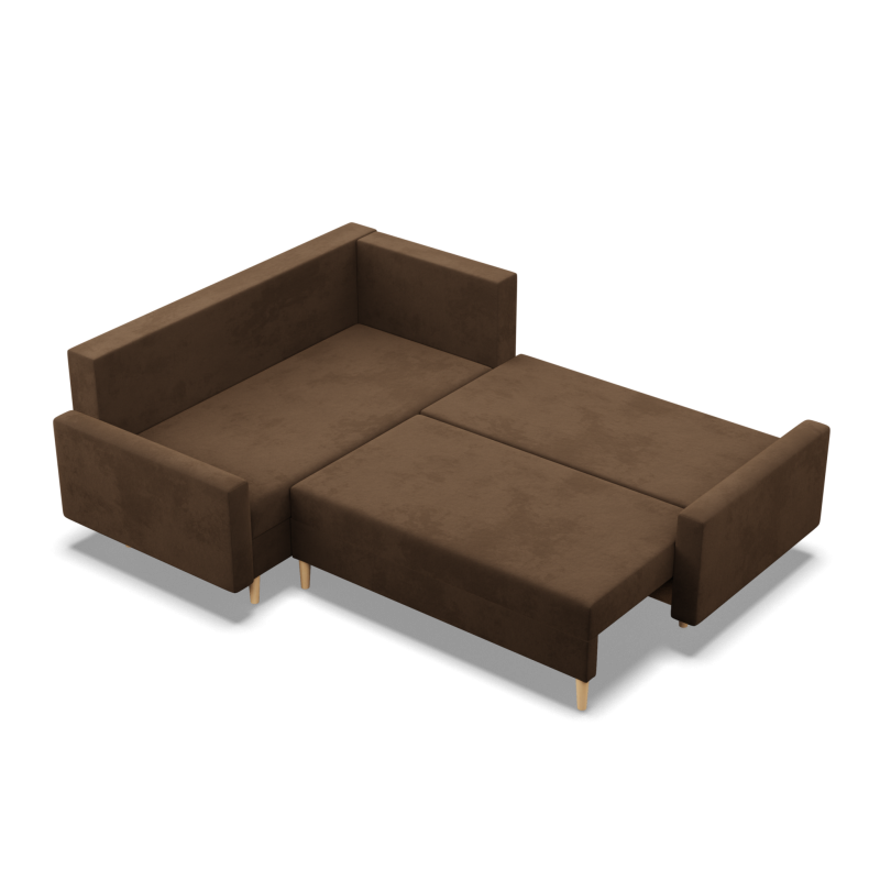 Ecksofa BLANK LO, Stoffart - Gruppe I, Füllung - Schaumstoff, Seite - LINKS, Farbe - BRAUN Ecksofa BLANK LO, Stoffart - Gruppe I, Füllung - Schaumstoff, Seite - LINKS, Farbe - BRAUN