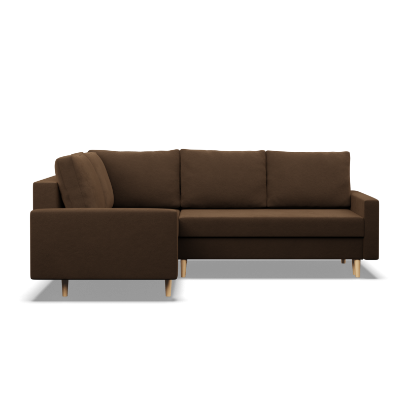 Ecksofa BLANK LO, Stoffart - Gruppe I, Füllung - Schaumstoff, Seite - LINKS, Farbe - BRAUN Ecksofa BLANK LO, Stoffart - Gruppe I, Füllung - Schaumstoff, Seite - LINKS, Farbe - BRAUN