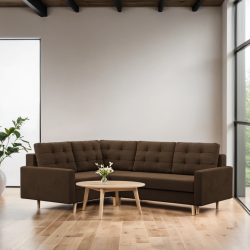 Ecksofa BLANK LO, Stoffart - Gruppe I, Füllung - Schaumstoff, Seite - LINKS, Farbe - BRAUN Ecksofa BLANK LO, Stoffart - Gruppe I, Füllung - Schaumstoff, Seite - LINKS, Farbe - BRAUN