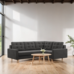 Ecksofa BLANK LO, Stoffart - Gruppe I, Füllung - Schaumstoff, Seite - RECHTS, Farbe - GRAU Ecksofa BLANK LO, Stoffart - Gruppe I, Füllung - Schaumstoff, Seite - RECHTS, Farbe - GRAU