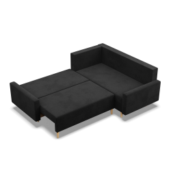 Ecksofa BLANK LO, Stoffart - Gruppe I, Füllung - Schaumstoff, Seite - RECHTS, Farbe - SCHWARZ Ecksofa BLANK LO, Stoffart - Gruppe I, Füllung - Schaumstoff, Seite - RECHTS, Farbe - SCHWARZ