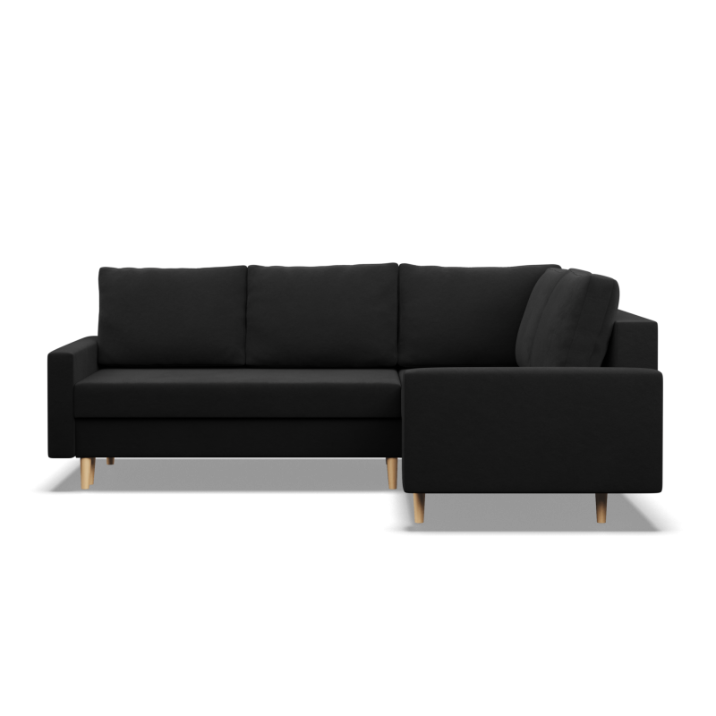 Ecksofa BLANK LO, Stoffart - Gruppe I, Füllung - Schaumstoff, Seite - RECHTS, Farbe - SCHWARZ Ecksofa BLANK LO, Stoffart - Gruppe I, Füllung - Schaumstoff, Seite - RECHTS, Farbe - SCHWARZ