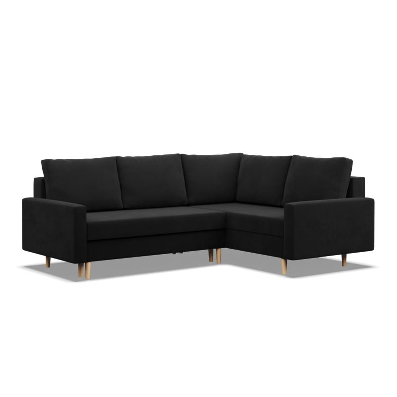 Ecksofa BLANK LO, Stoffart - Gruppe I, Füllung - Schaumstoff, Seite - RECHTS, Farbe - SCHWARZ Ecksofa BLANK LO, Stoffart - Gruppe I, Füllung - Schaumstoff, Seite - RECHTS, Farbe - SCHWARZ