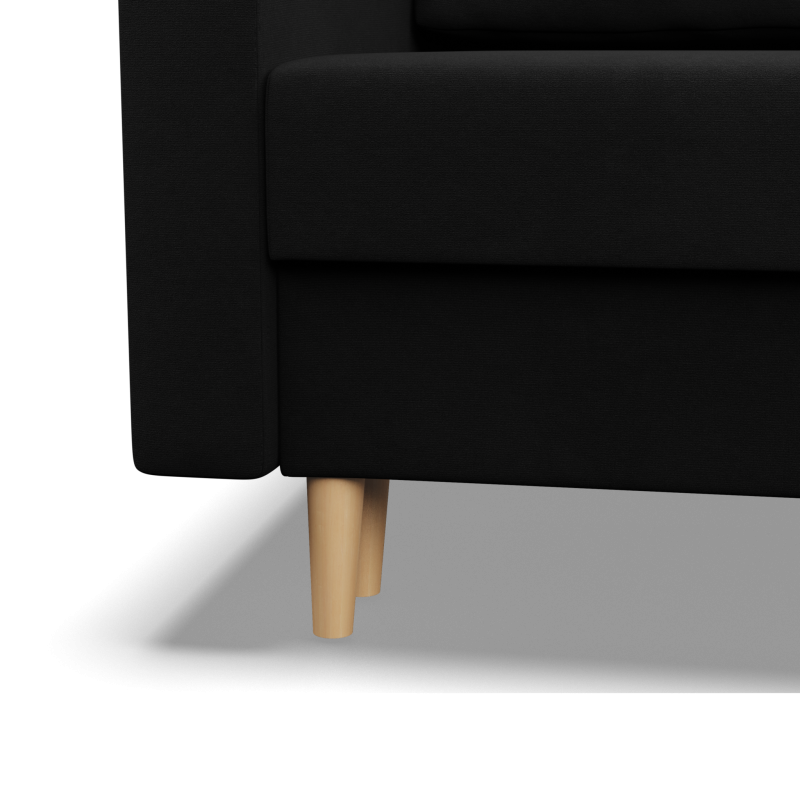 Ecksofa BLANK LO, Stoffart - Gruppe I, Füllung - Schaumstoff, Seite - RECHTS, Farbe - SCHWARZ Ecksofa BLANK LO, Stoffart - Gruppe I, Füllung - Schaumstoff, Seite - RECHTS, Farbe - SCHWARZ