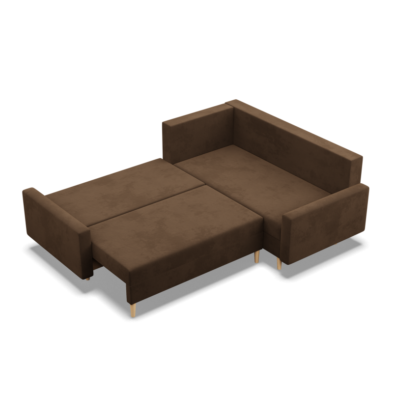 Ecksofa BLANK LO, Stoffart - Gruppe I, Füllung - Schaumstoff, Seite - RECHTS, Farbe - BRAUN Ecksofa BLANK LO, Stoffart - Gruppe I, Füllung - Schaumstoff, Seite - RECHTS, Farbe - BRAUN