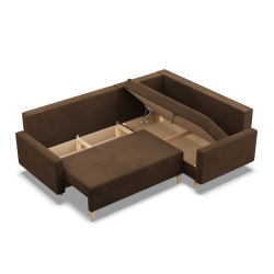 Ecksofa BLANK LO, Stoffart - Gruppe I, Füllung - Schaumstoff, Seite - RECHTS, Farbe - BRAUN Ecksofa BLANK LO, Stoffart - Gruppe I, Füllung - Schaumstoff, Seite - RECHTS, Farbe - BRAUN