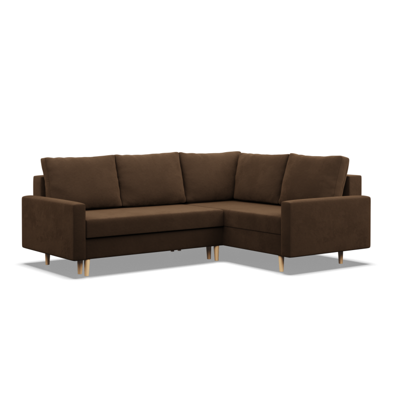 Ecksofa BLANK LO, Stoffart - Gruppe I, Füllung - Schaumstoff, Seite - RECHTS, Farbe - BRAUN Ecksofa BLANK LO, Stoffart - Gruppe I, Füllung - Schaumstoff, Seite - RECHTS, Farbe - BRAUN