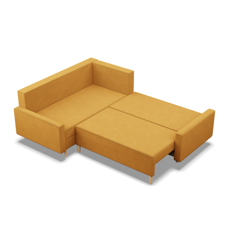Ecksofa BLANK LO, Stoffart - Gruppe II, Füllung - Federkern, Seite - LINKS, Farbe - GELB Ecksofa BLANK LO, Stoffart - Gruppe II, Füllung - Federkern, Seite - LINKS, Farbe - GELB