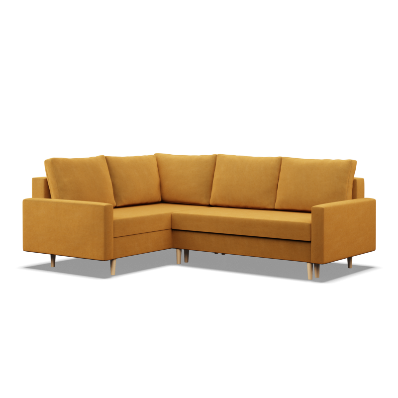 Ecksofa BLANK LO, Stoffart - Gruppe II, Füllung - Federkern, Seite - LINKS, Farbe - GELB Ecksofa BLANK LO, Stoffart - Gruppe II, Füllung - Federkern, Seite - LINKS, Farbe - GELB