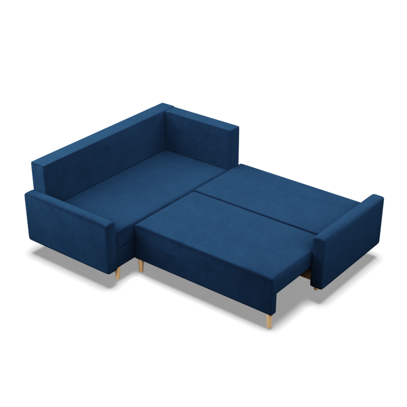 Ecksofa BLANK LO, Stoffart - Gruppe II, Füllung - Federkern, Seite - LINKS, Farbe - DUNKELBLAU Ecksofa BLANK LO, Stoffart - Gruppe II, Füllung - Federkern, Seite - LINKS, Farbe - DUNKELBLAU