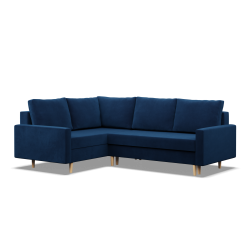 Corner sofa BLANK LO, Fabric type - Group II, Filling - Spring, Side - LEFT, Color - NAVY BLUE