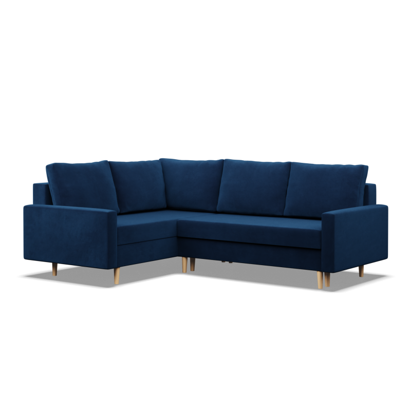 Ecksofa BLANK LO, Stoffart - Gruppe II, Füllung - Federkern, Seite - LINKS, Farbe - DUNKELBLAU Ecksofa BLANK LO, Stoffart - Gruppe II, Füllung - Federkern, Seite - LINKS, Farbe - DUNKELBLAU