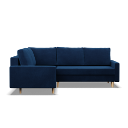 Ecksofa BLANK LO, Stoffart - Gruppe II, Füllung - Federkern, Seite - LINKS, Farbe - DUNKELBLAU Ecksofa BLANK LO, Stoffart - Gruppe II, Füllung - Federkern, Seite - LINKS, Farbe - DUNKELBLAU