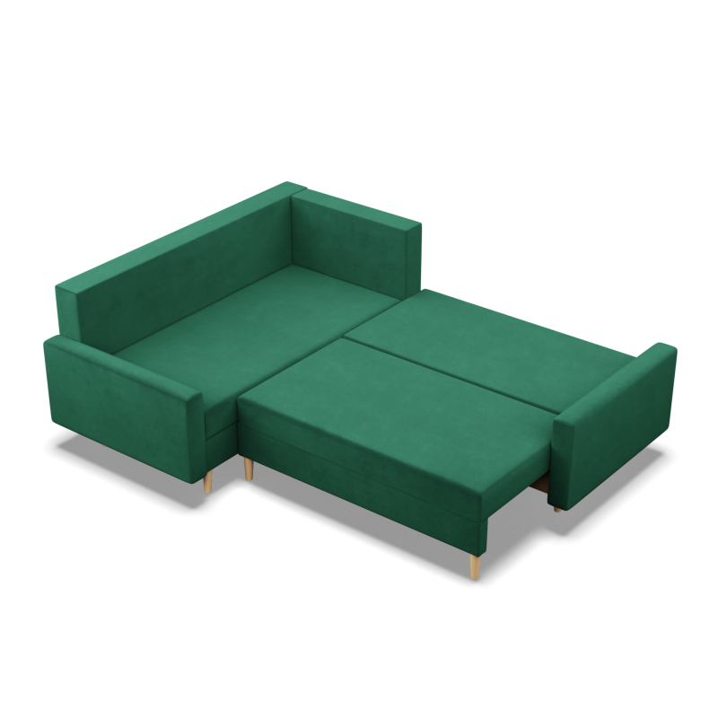 Ecksofa BLANK LO, Stoffart - Gruppe II, Füllung - Federkern, Seite - LINKS, Farbe - FLASCHENGRÜN Ecksofa BLANK LO, Stoffart - Gruppe II, Füllung - Federkern, Seite - LINKS, Farbe - FLASCHENGRÜN