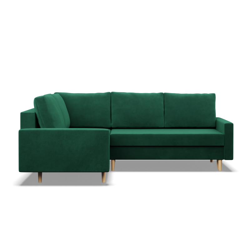 Ecksofa BLANK LO, Stoffart - Gruppe II, Füllung - Federkern, Seite - LINKS, Farbe - FLASCHENGRÜN Ecksofa BLANK LO, Stoffart - Gruppe II, Füllung - Federkern, Seite - LINKS, Farbe - FLASCHENGRÜN