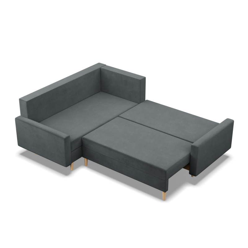 Ecksofa BLANK LO, Stoffart - Gruppe II, Füllung - Federkern, Seite - LINKS, Farbe - DUNKELGRAU Ecksofa BLANK LO, Stoffart - Gruppe II, Füllung - Federkern, Seite - LINKS, Farbe - DUNKELGRAU