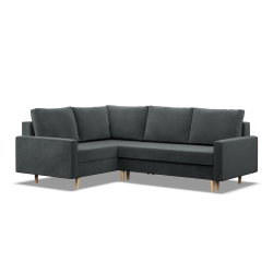 Corner Sofa BLANK LO, Fabric Type - Group II, Filling - Spring, Side - LEFT, Color - DARK GRAY