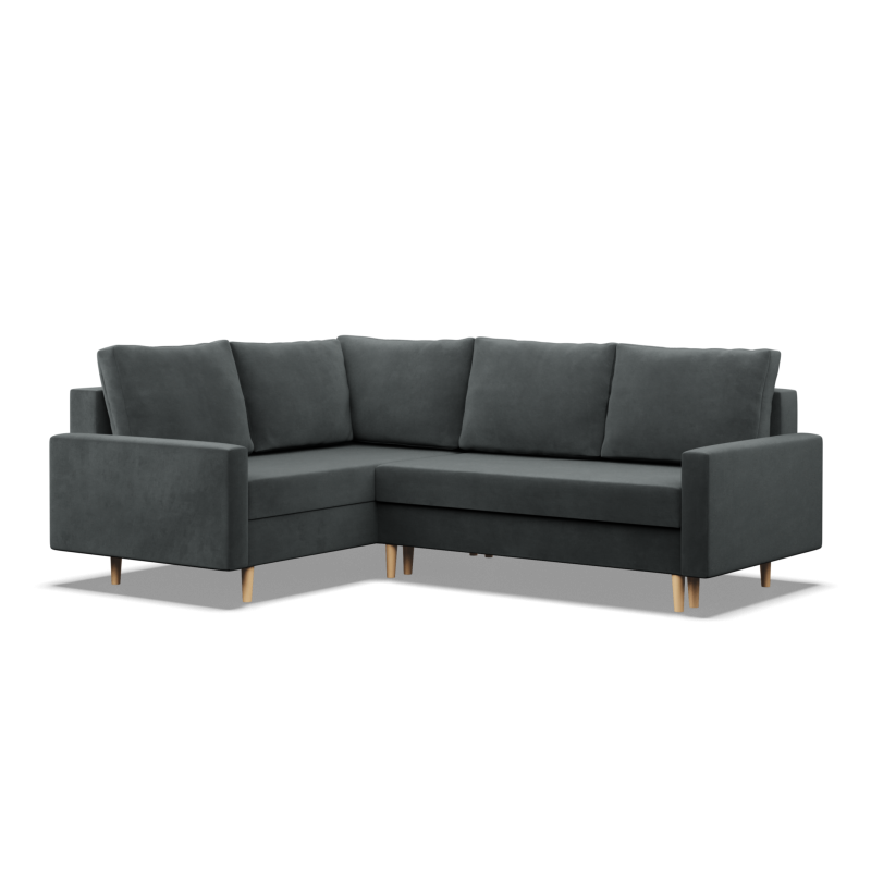 Ecksofa BLANK LO, Stoffart - Gruppe II, Füllung - Federkern, Seite - LINKS, Farbe - DUNKELGRAU Ecksofa BLANK LO, Stoffart - Gruppe II, Füllung - Federkern, Seite - LINKS, Farbe - DUNKELGRAU
