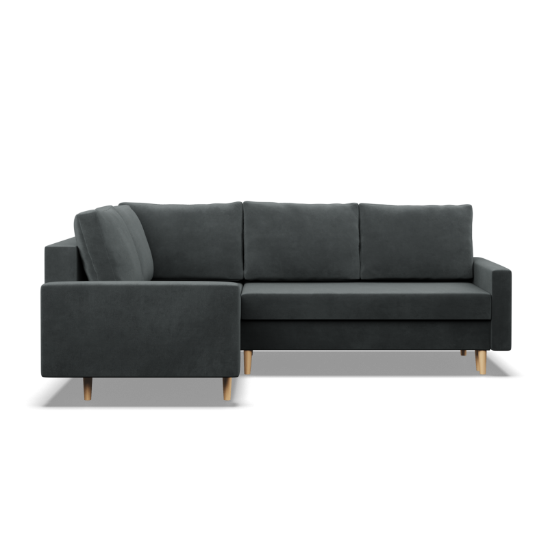 Ecksofa BLANK LO, Stoffart - Gruppe II, Füllung - Federkern, Seite - LINKS, Farbe - DUNKELGRAU Ecksofa BLANK LO, Stoffart - Gruppe II, Füllung - Federkern, Seite - LINKS, Farbe - DUNKELGRAU