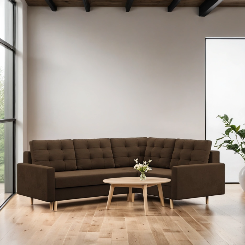 Ecksofa BLANK LO, Stoffart - Gruppe II, Füllung - Federkern, Seite - LINKS, Farbe - DUNKELGRAU Ecksofa BLANK LO, Stoffart - Gruppe II, Füllung - Federkern, Seite - LINKS, Farbe - DUNKELGRAU