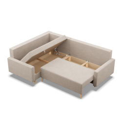 Ecksofa BLANK LO, Stoffart - Gruppe II, Füllung - Federkern, Seite - LINKS, Farbe - BEIGE Ecksofa BLANK LO, Stoffart - Gruppe II, Füllung - Federkern, Seite - LINKS, Farbe - BEIGE