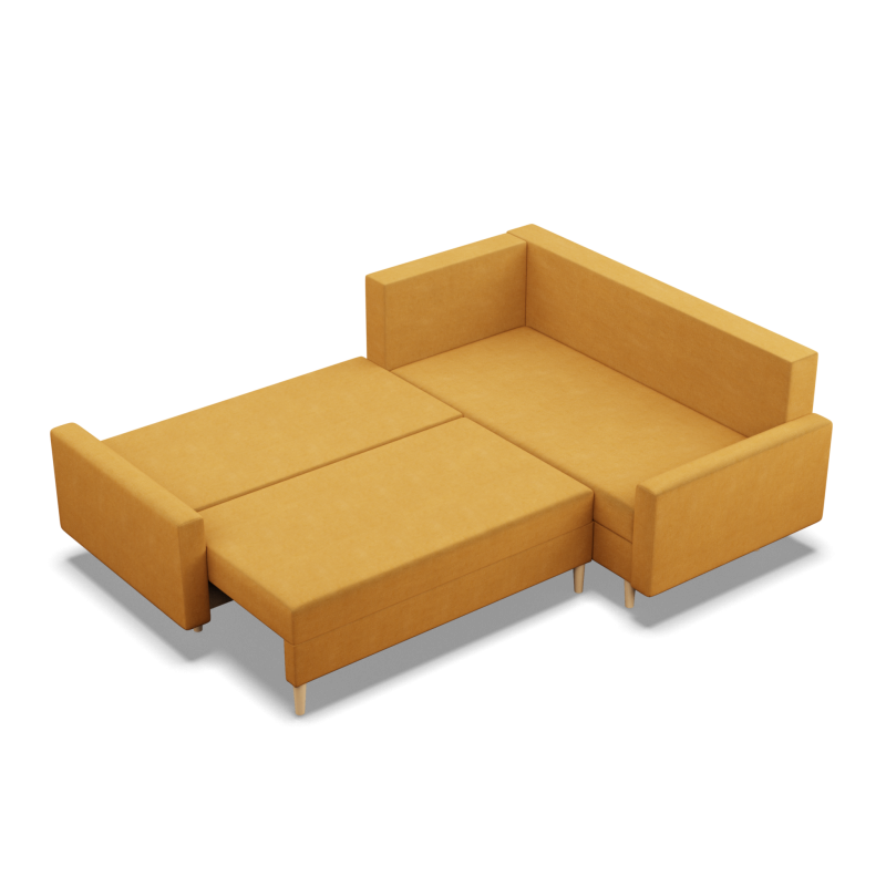 Ecksofa BLANK LO, Stoffart - Gruppe II, Füllung - Federkern, Seite - RECHTS, Farbe - GELB Ecksofa BLANK LO, Stoffart - Gruppe II, Füllung - Federkern, Seite - RECHTS, Farbe - GELB