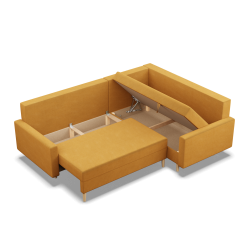Ecksofa BLANK LO, Stoffart - Gruppe II, Füllung - Federkern, Seite - RECHTS, Farbe - GELB Ecksofa BLANK LO, Stoffart - Gruppe II, Füllung - Federkern, Seite - RECHTS, Farbe - GELB