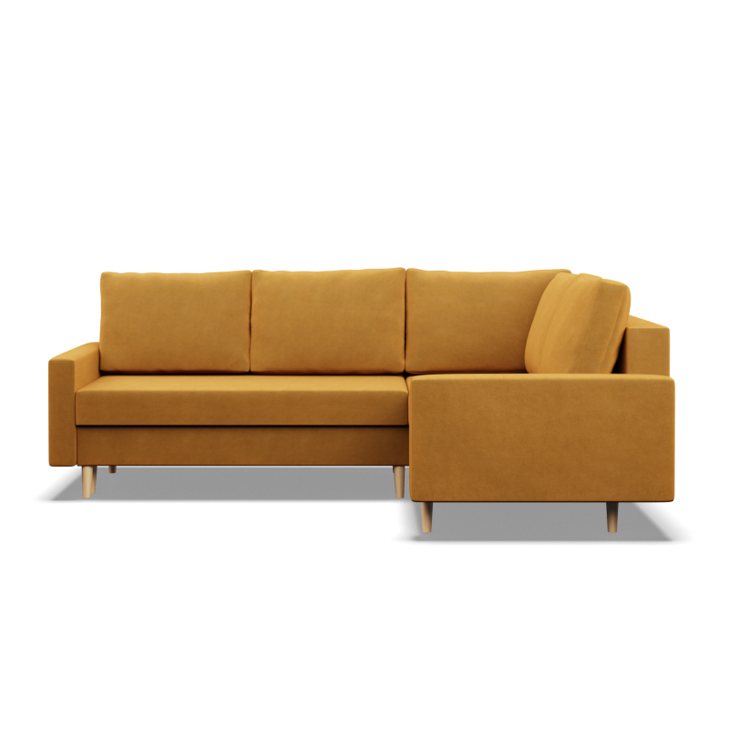 Ecksofa BLANK LO, Stoffart - Gruppe II, Füllung - Federkern, Seite - RECHTS, Farbe - GELB Ecksofa BLANK LO, Stoffart - Gruppe II, Füllung - Federkern, Seite - RECHTS, Farbe - GELB