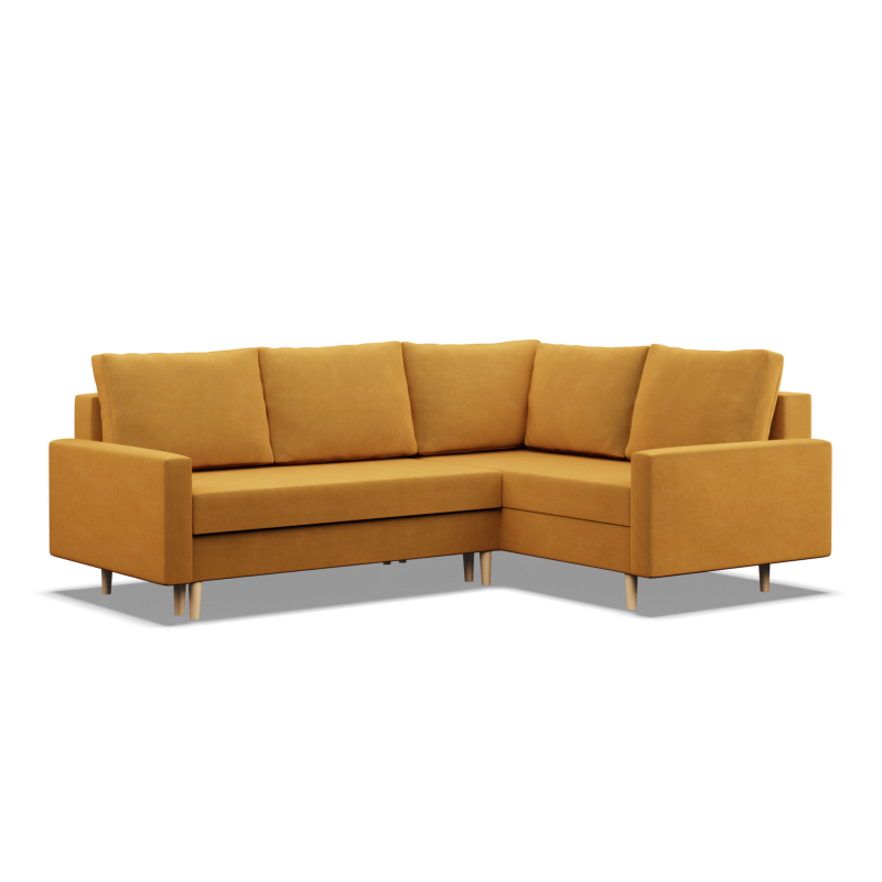 Ecksofa BLANK LO, Stoffart - Gruppe II, Füllung - Federkern, Seite - RECHTS, Farbe - GELB Ecksofa BLANK LO, Stoffart - Gruppe II, Füllung - Federkern, Seite - RECHTS, Farbe - GELB
